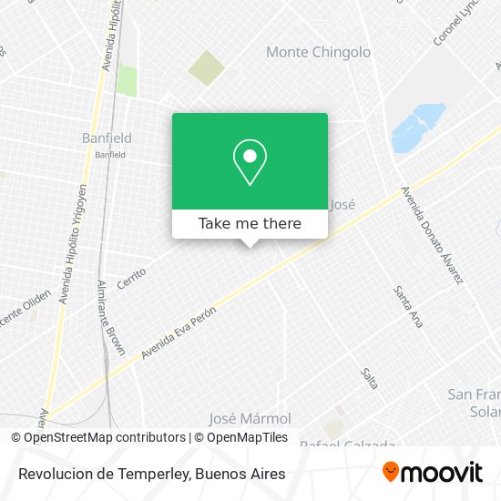 Revolucion de Temperley map