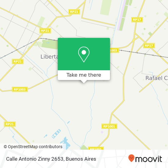 Mapa de Calle Antonio Zinny 2653