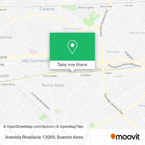 Avenida Rivadavia 13000 map