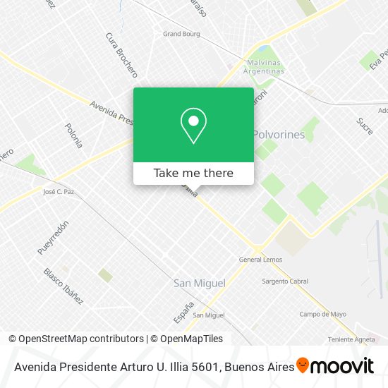 Avenida Presidente Arturo U. Illia 5601 map
