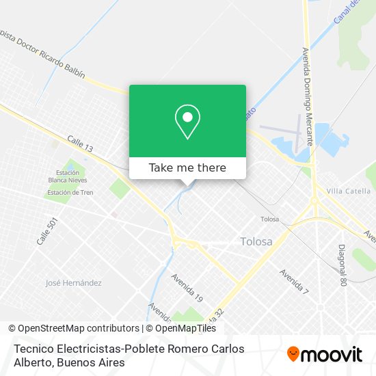 Mapa de Tecnico Electricistas-Poblete Romero Carlos Alberto