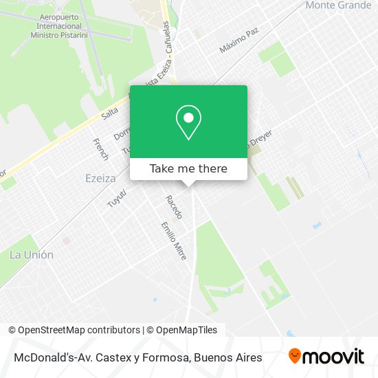 Mapa de McDonald's-Av. Castex y Formosa