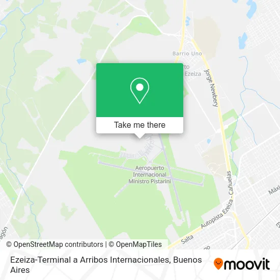 Mapa de Ezeiza-Terminal a Arribos Internacionales