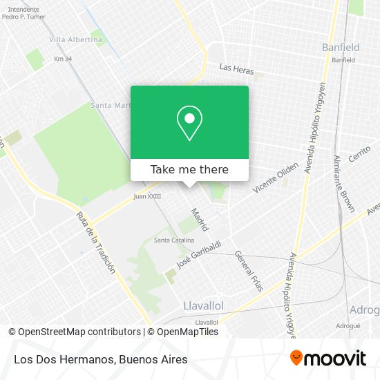 Los Dos Hermanos map