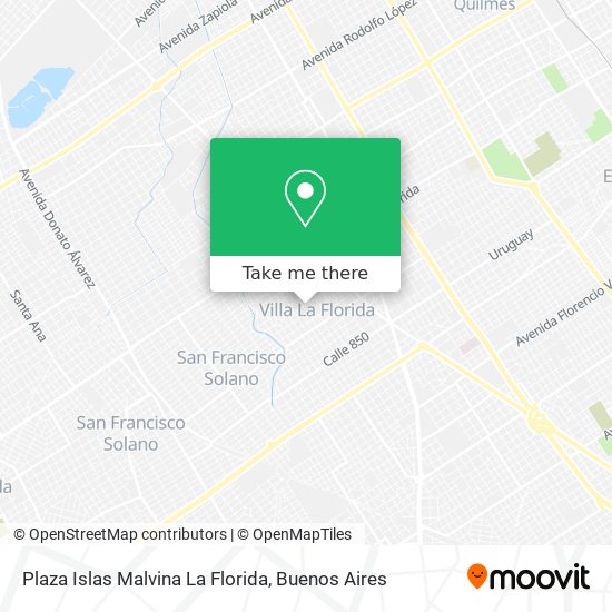 Plaza Islas Malvina La Florida map