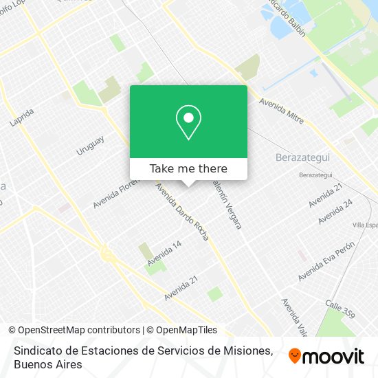 Mapa de Sindicato de Estaciones de Servicios de Misiones