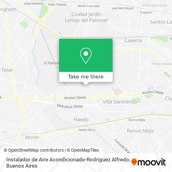 Mapa de Instalador de Aire Acondicionado-Rodríguez Alfredo
