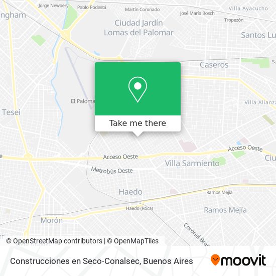 Construcciones en Seco-Conalsec map