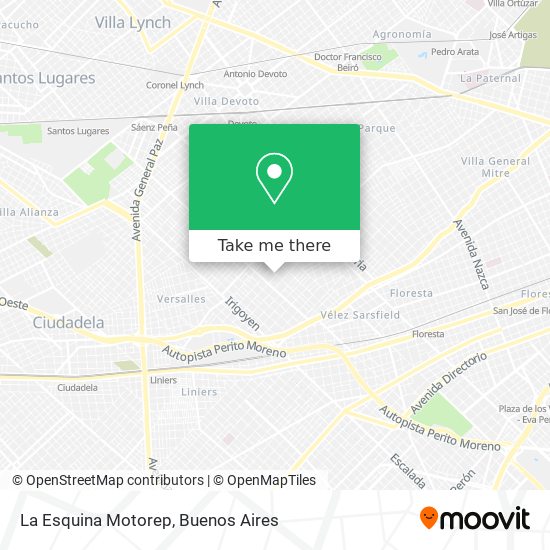 La Esquina Motorep map
