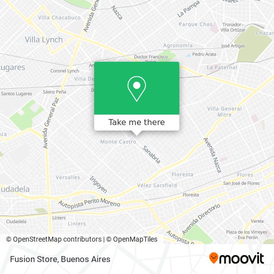 Mapa de Fusion Store