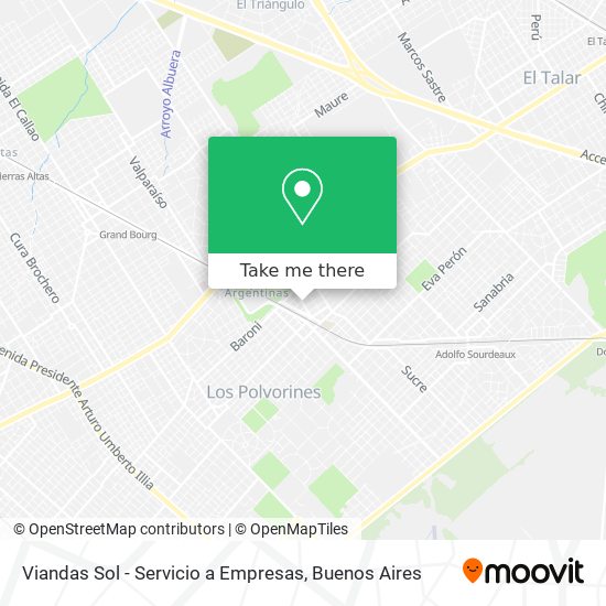 Viandas Sol - Servicio a Empresas map