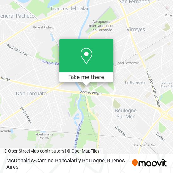 McDonald's-Camino Bancalari y Boulogne map
