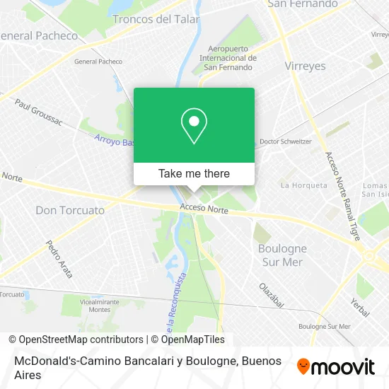McDonald's-Camino Bancalari y Boulogne map