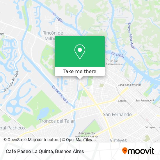 Mapa de Café Paseo La Quinta