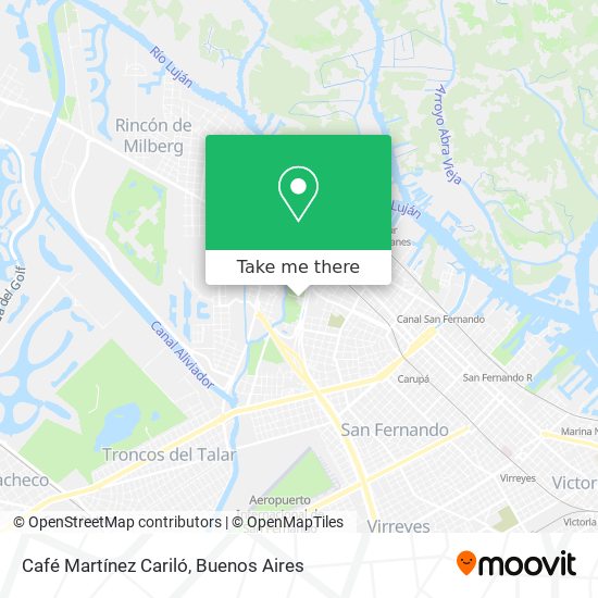 Café Martínez Cariló map