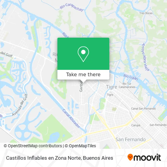 Castillos Inflables en Zona Norte map