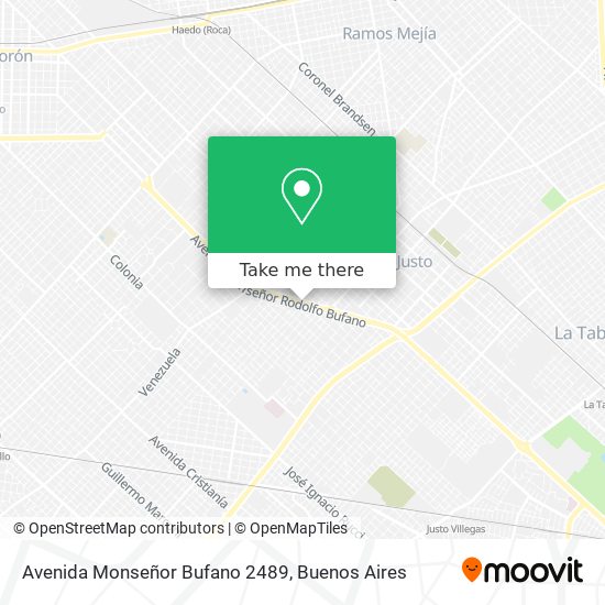 Mapa de Avenida Monseñor Bufano 2489