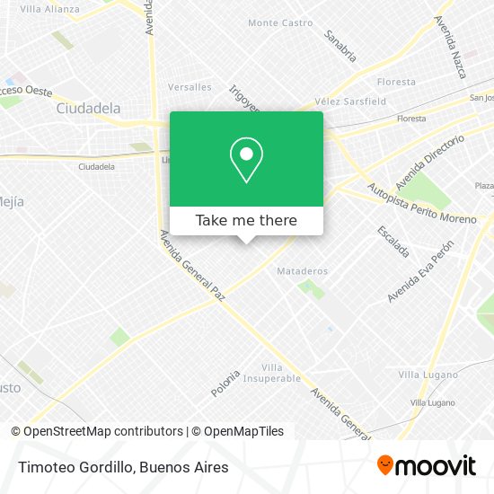 Timoteo Gordillo map