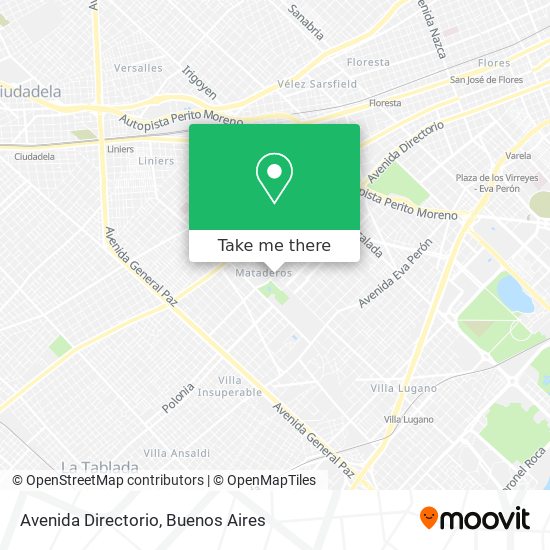 Mapa de Avenida Directorio