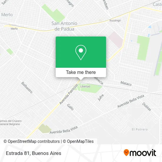 Mapa de Estrada 81