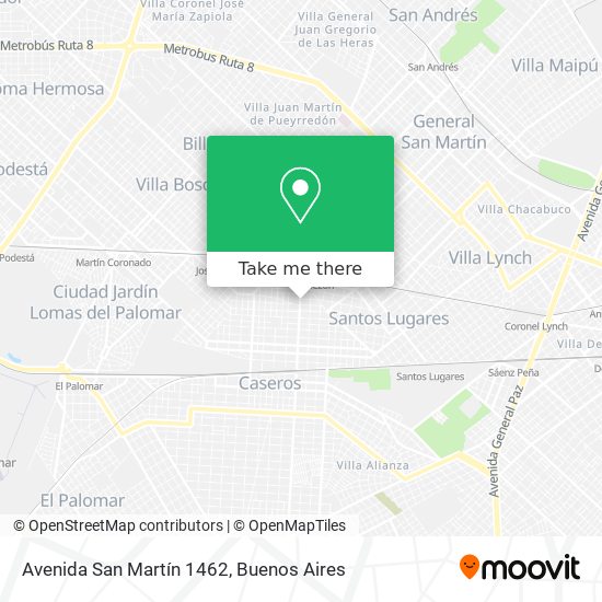 Avenida San Martín 1462 map