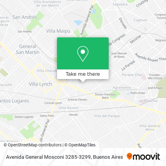 Avenida General Mosconi 3285-3299 map