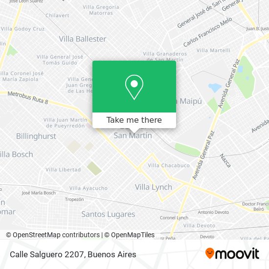 Mapa de Calle Salguero 2207
