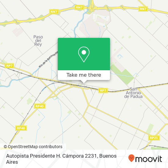 Autopista Presidente H. Cámpora 2231 map