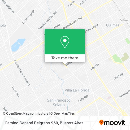 Camino General Belgrano 960 map