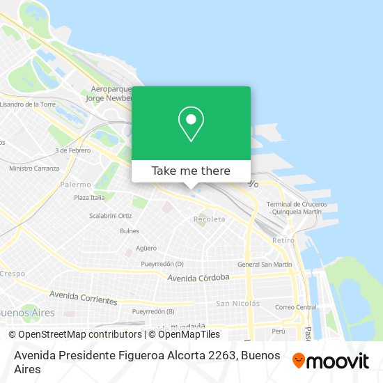 Mapa de Avenida Presidente Figueroa Alcorta 2263