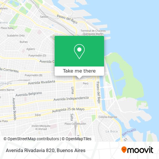 Avenida Rivadavia 820 map
