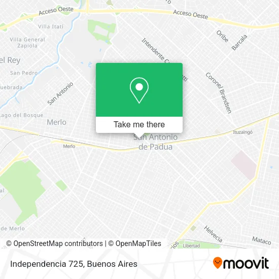 Independencia 725 map
