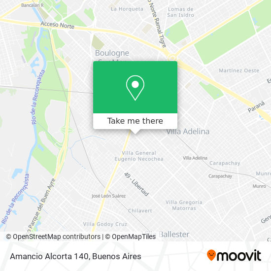 Amancio Alcorta 140 map