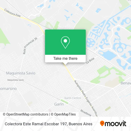 Mapa de Colectora Este Ramal Escobar 197