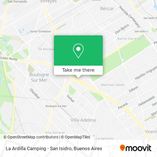 Mapa de La Ardilla Camping - San Isidro