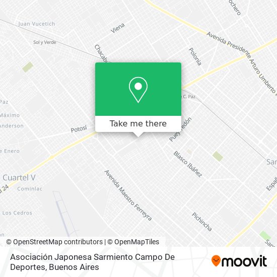 Asociación Japonesa Sarmiento Campo De Deportes map