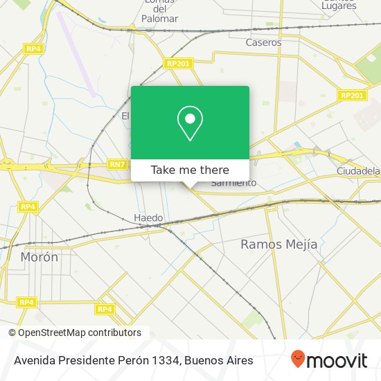 Avenida Presidente Perón 1334 map