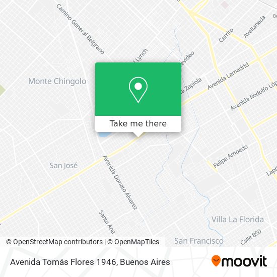 Avenida Tomás Flores 1946 map