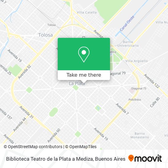 Biblioteca Teatro de la Plata a Mediza map