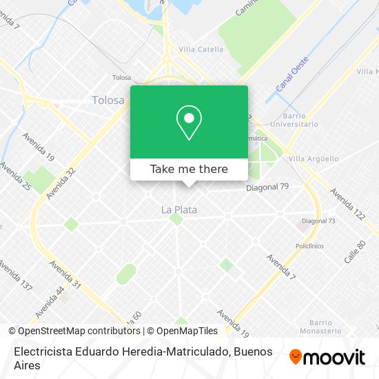 Mapa de Electricista Eduardo Heredia-Matriculado