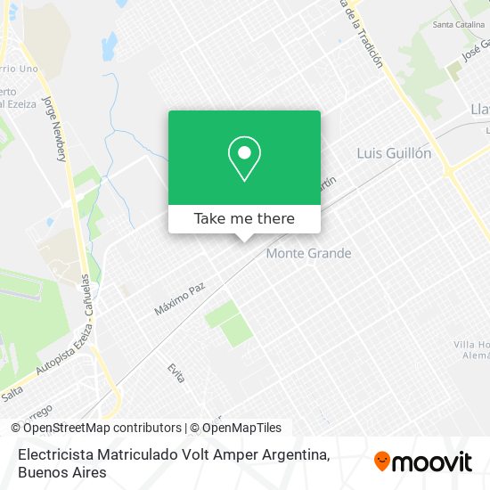 Mapa de Electricista Matriculado Volt Amper Argentina