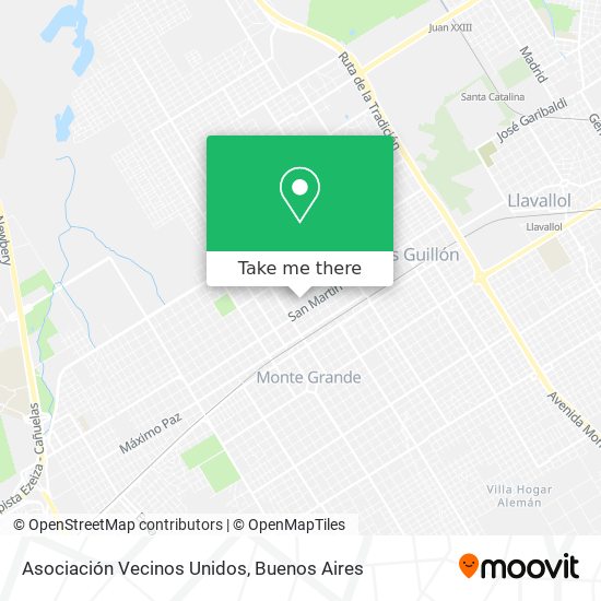 Asociación Vecinos Unidos map