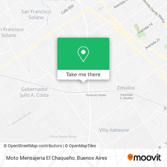 Moto Mensajeria El Chaqueño map