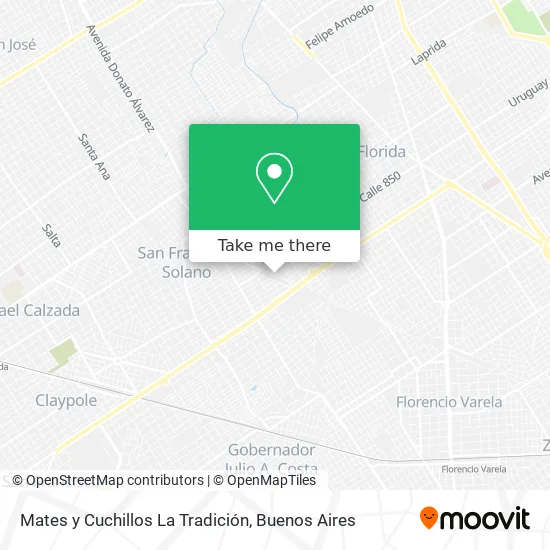 Mapa de Mates y Cuchillos La Tradición