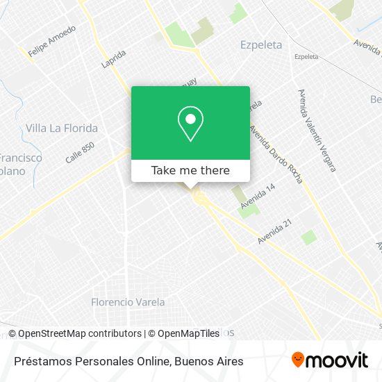 Mapa de Préstamos Personales Online