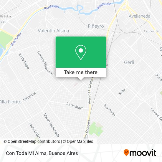 Mapa de Con Toda Mi Alma