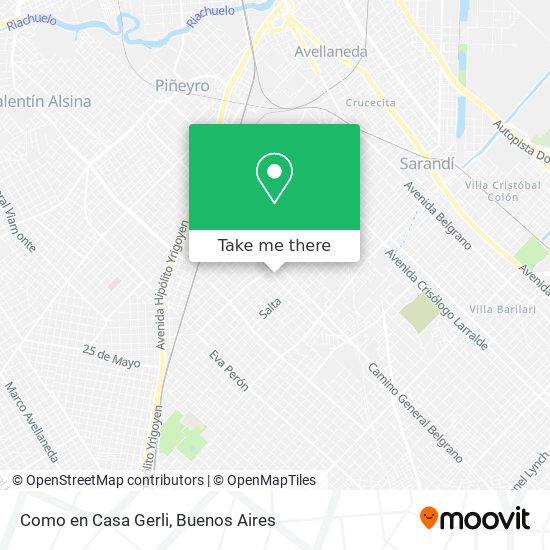 Mapa de Como en Casa Gerli