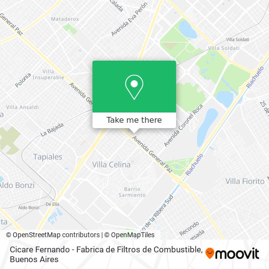 Cicare Fernando - Fabrica de Filtros de Combustible map