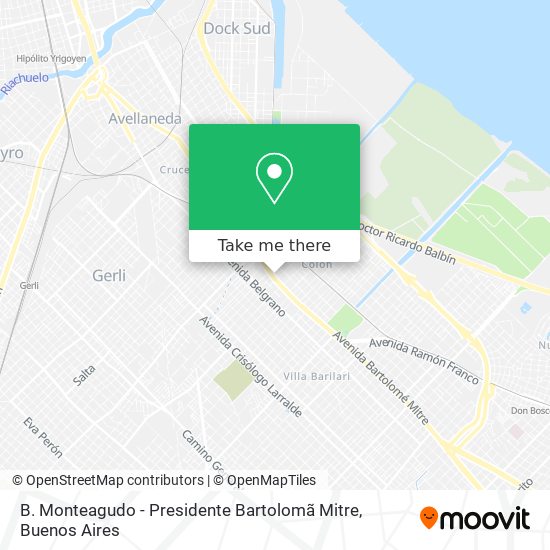 B. Monteagudo - Presidente Bartolomã Mitre map