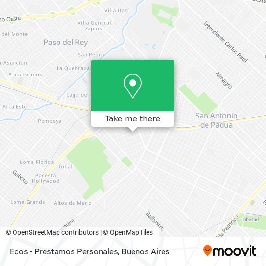 Ecos - Prestamos Personales map